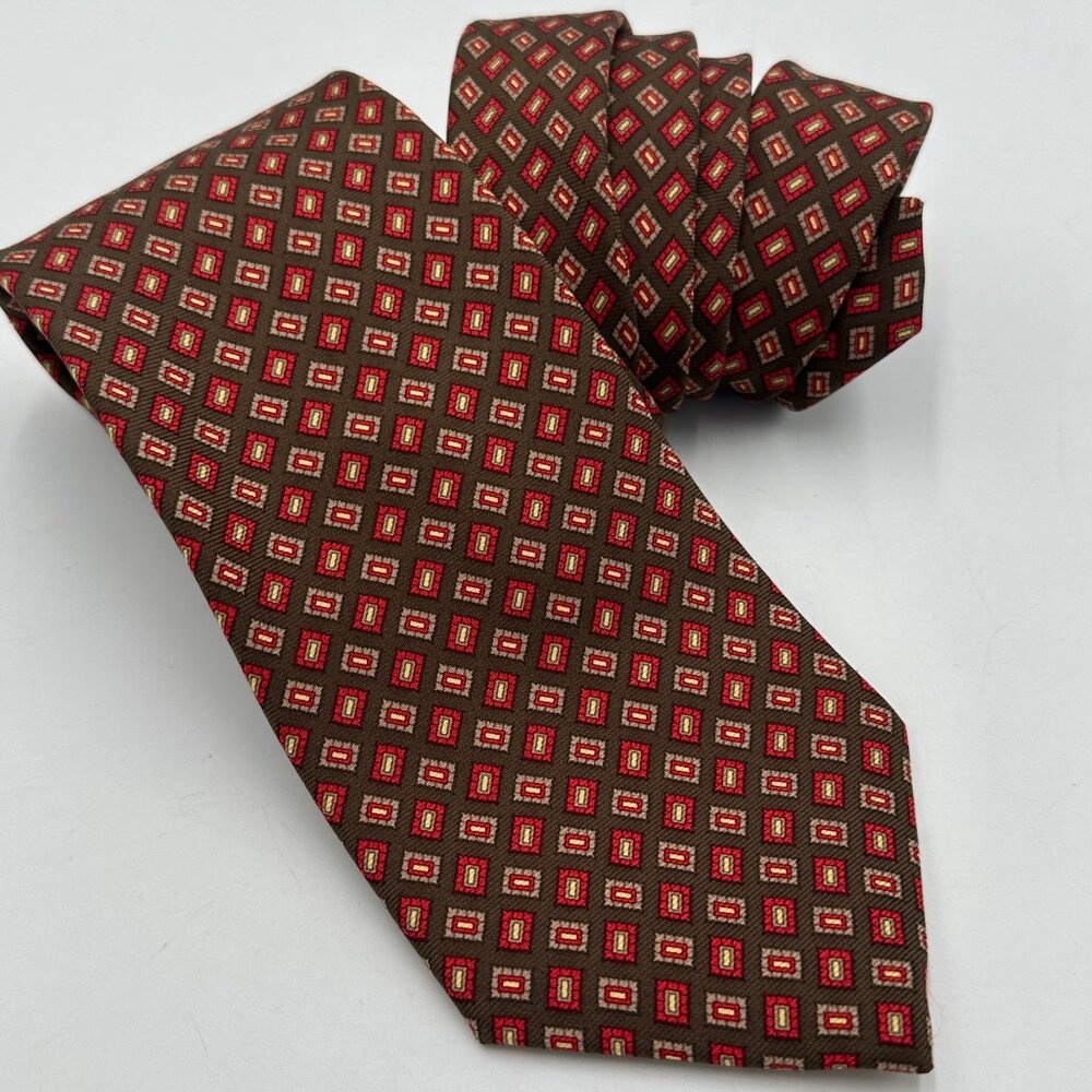 Brooks Brothers Makers Geometric Pattern Silk Nec… - image 6